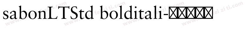 sabonLTStd bolditali字体转换
